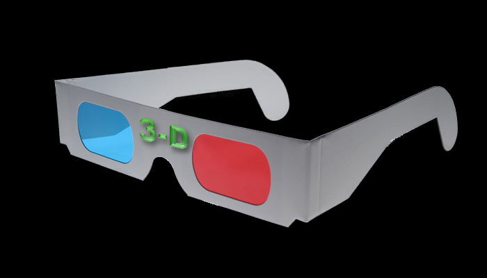3-D Brille schwarz